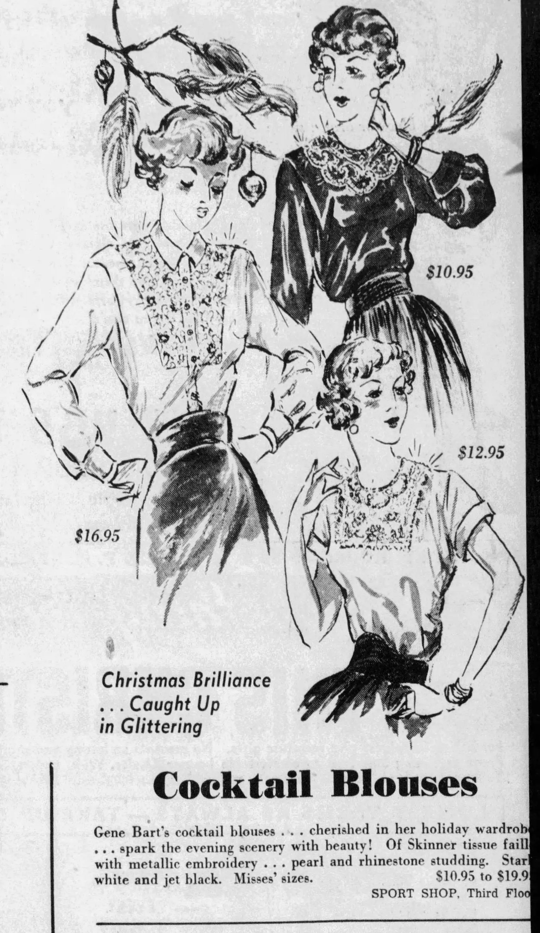 1950s 1950s documented GENE BART cocktail blouse small | new winter