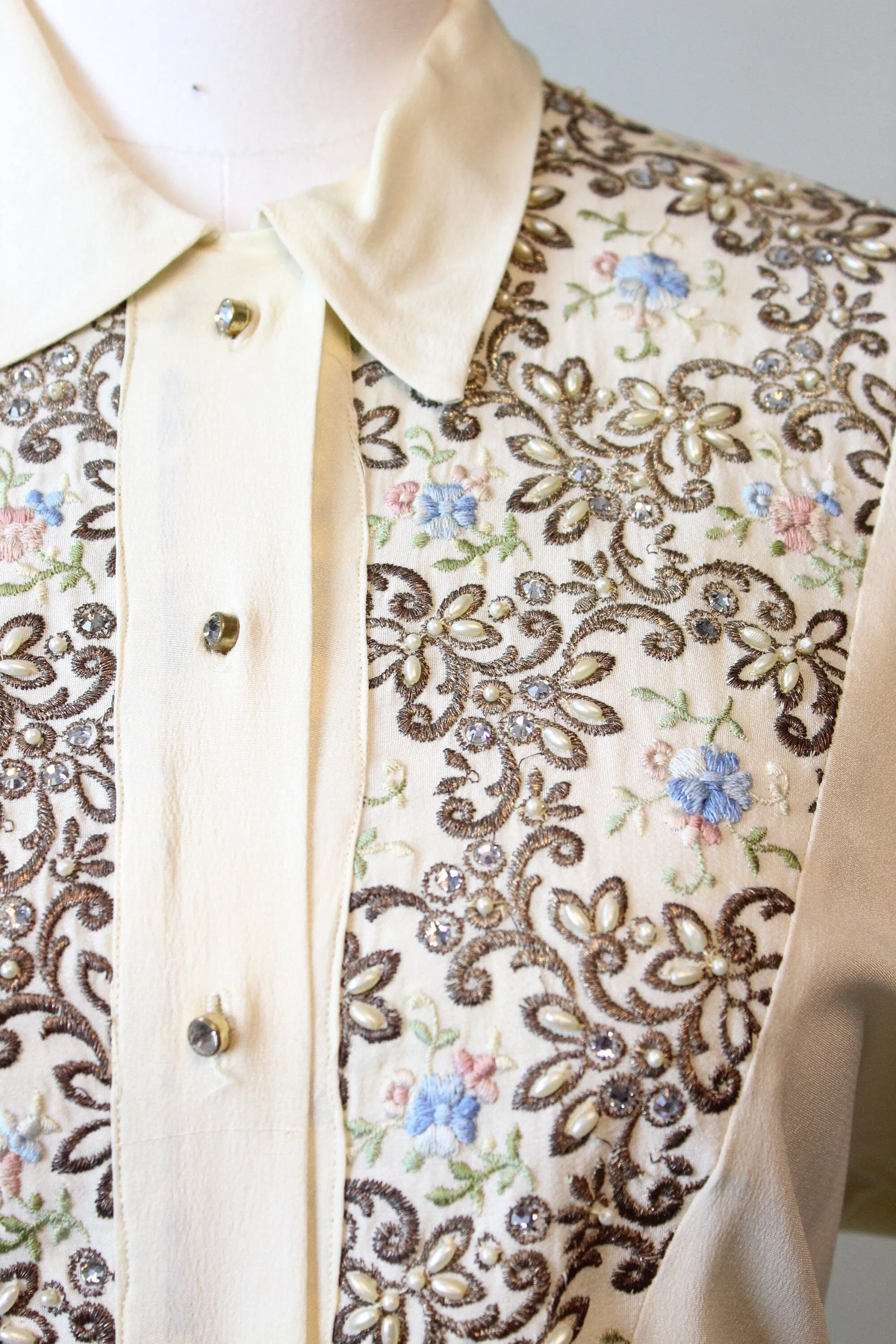1950s 1950s documented GENE BART cocktail blouse small | new winter