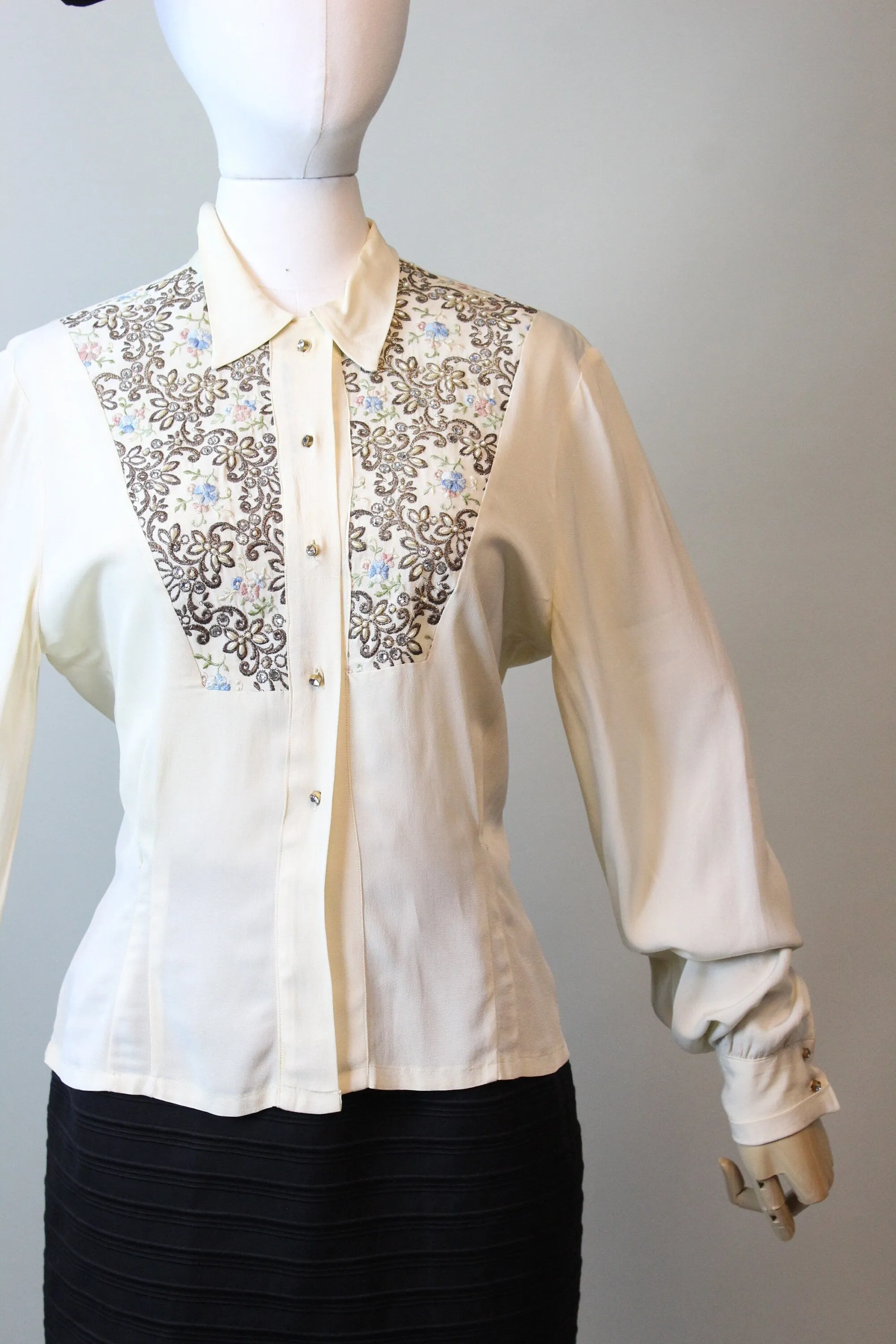1950s 1950s documented GENE BART cocktail blouse small | new winter