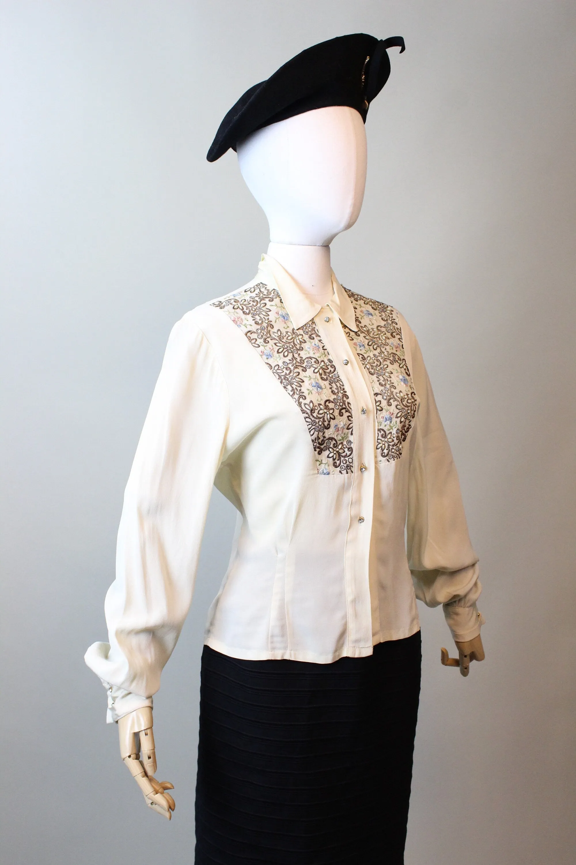 1950s 1950s documented GENE BART cocktail blouse small | new winter