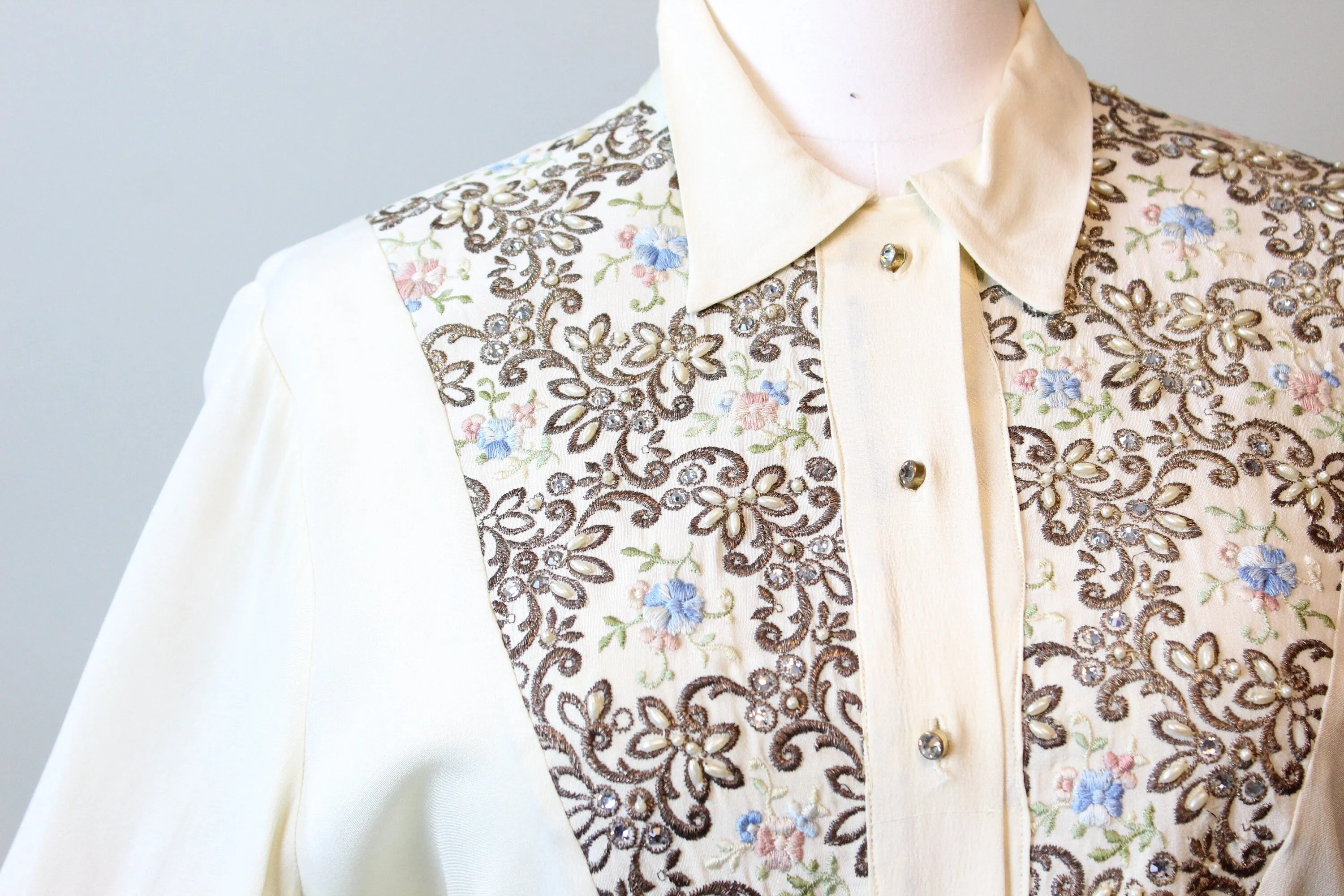 1950s 1950s documented GENE BART cocktail blouse small | new winter