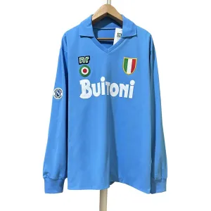 1987 - 1988 Napoli Home - Long Sleeve - Retro Jersey