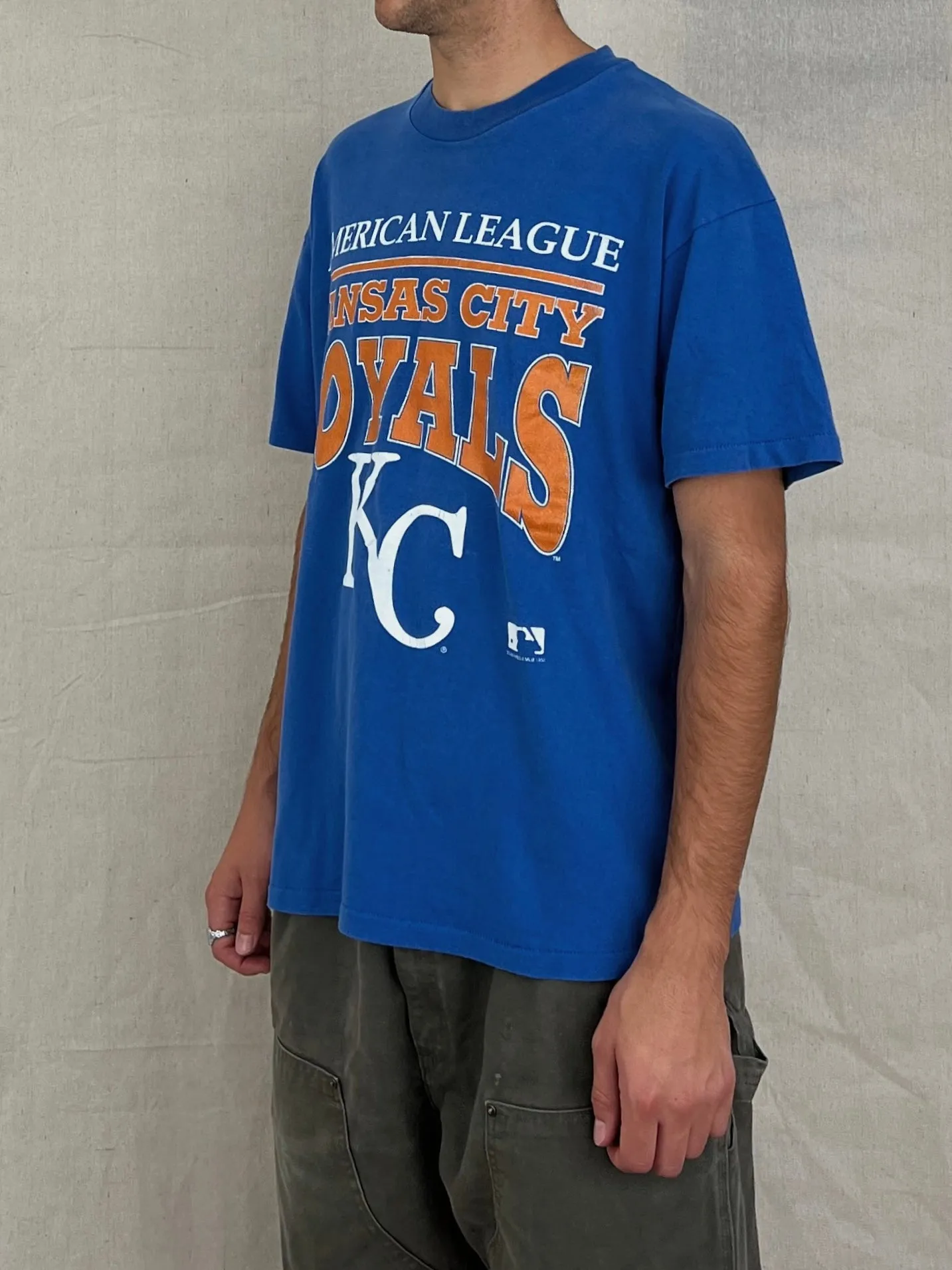 1992 Kansas City Royals MLB USA Made Vintage T-Shirt Size M