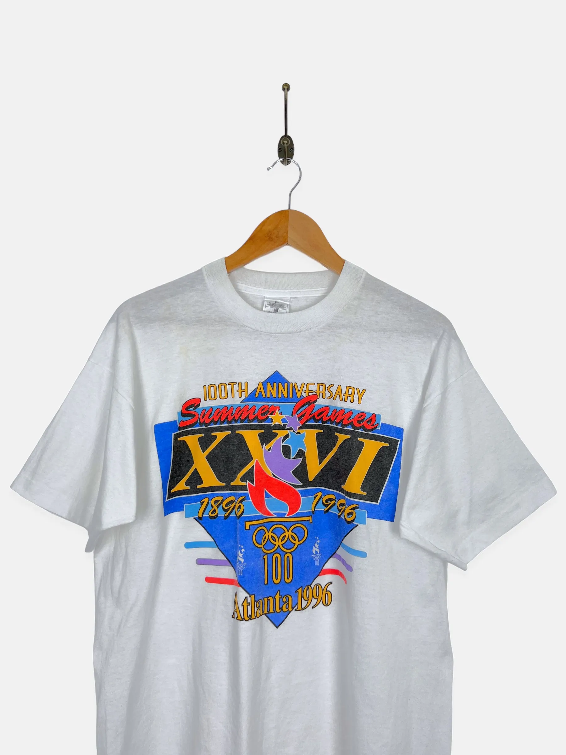 1996 Atlanta Olympics USA Made Vintage T-Shirt Size M-L