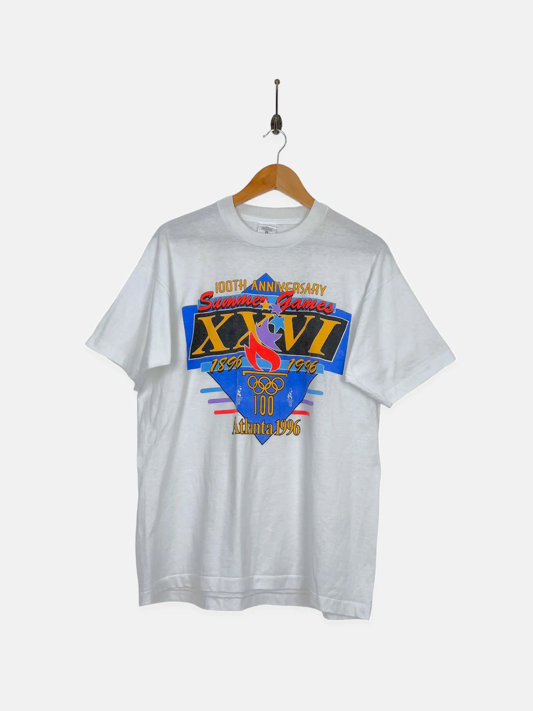 1996 Atlanta Olympics USA Made Vintage T-Shirt Size M-L