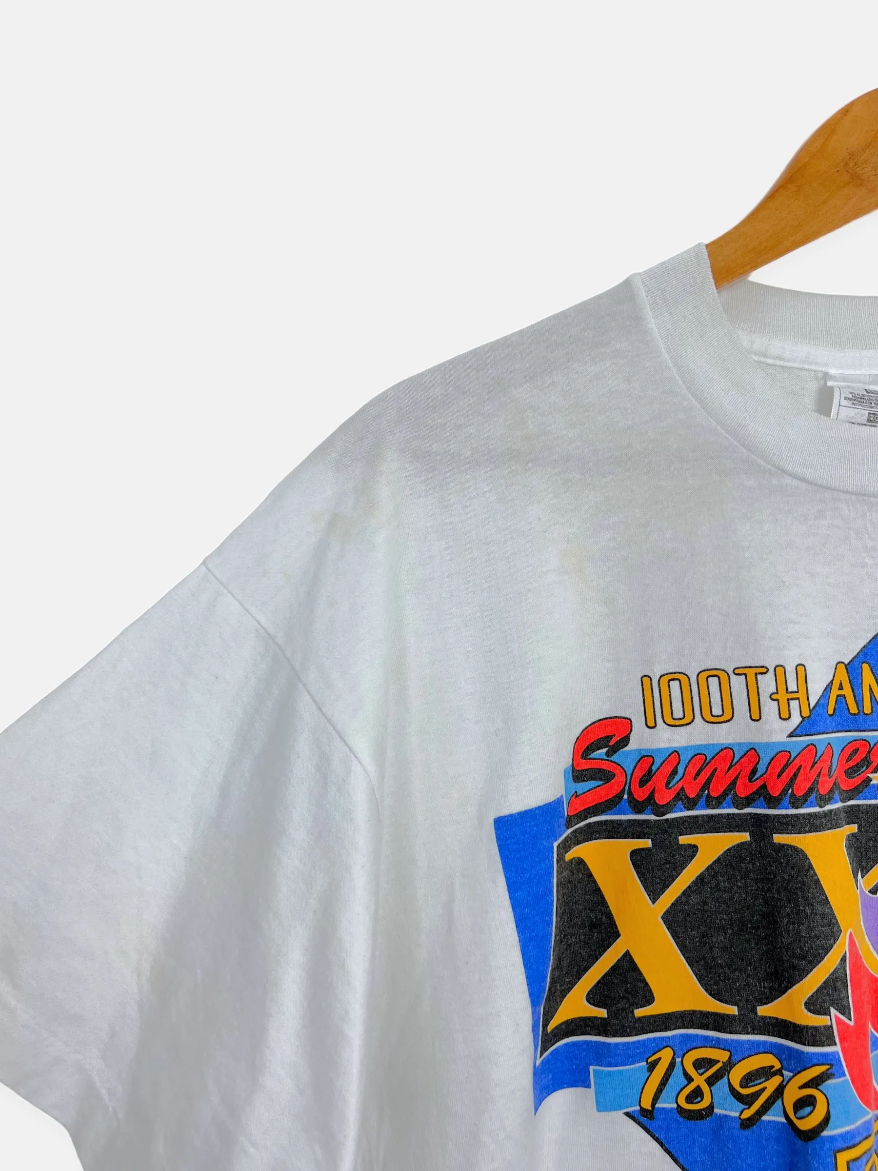 1996 Atlanta Olympics USA Made Vintage T-Shirt Size M-L