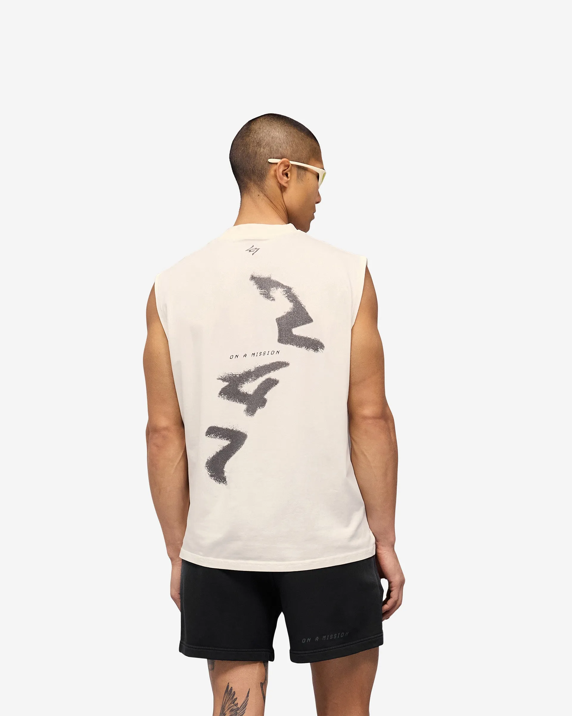 247 Motion Oversized Tank - Flat White