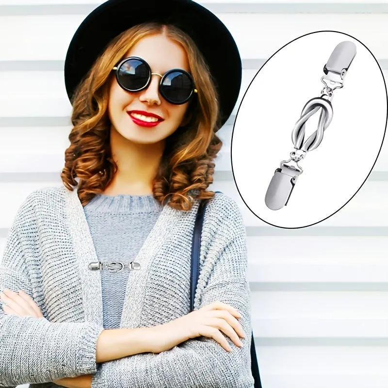 4PCS Flower Vintage Sweater Clips Set for Women's Shirts
