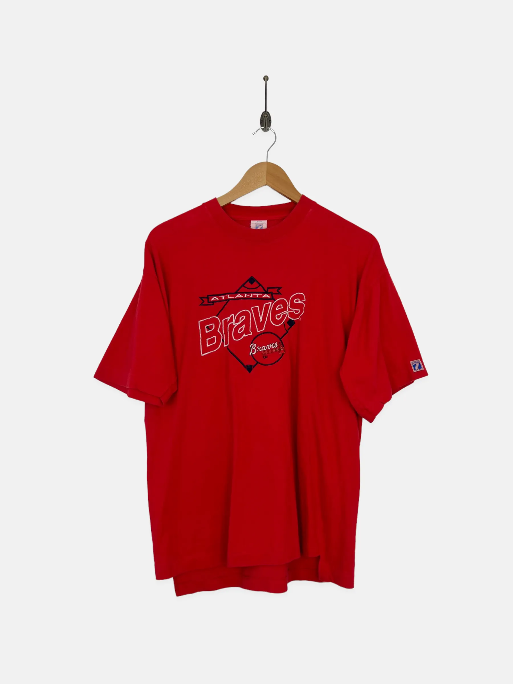 90's Atlanta Braves MLB Embroidered T-Shirt Size 10-12