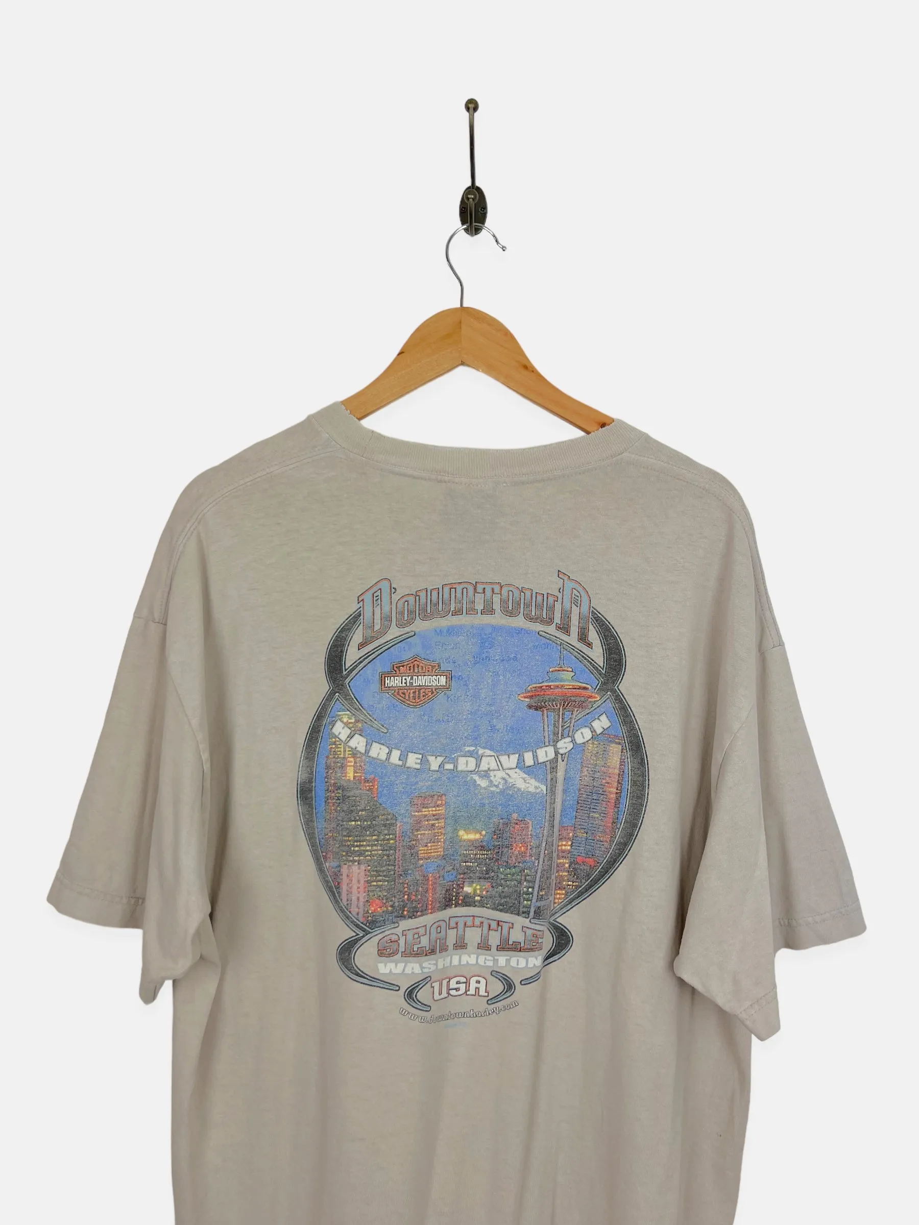 90's Harley Davidson Seattle Washington Vintage T-Shirt Size XL