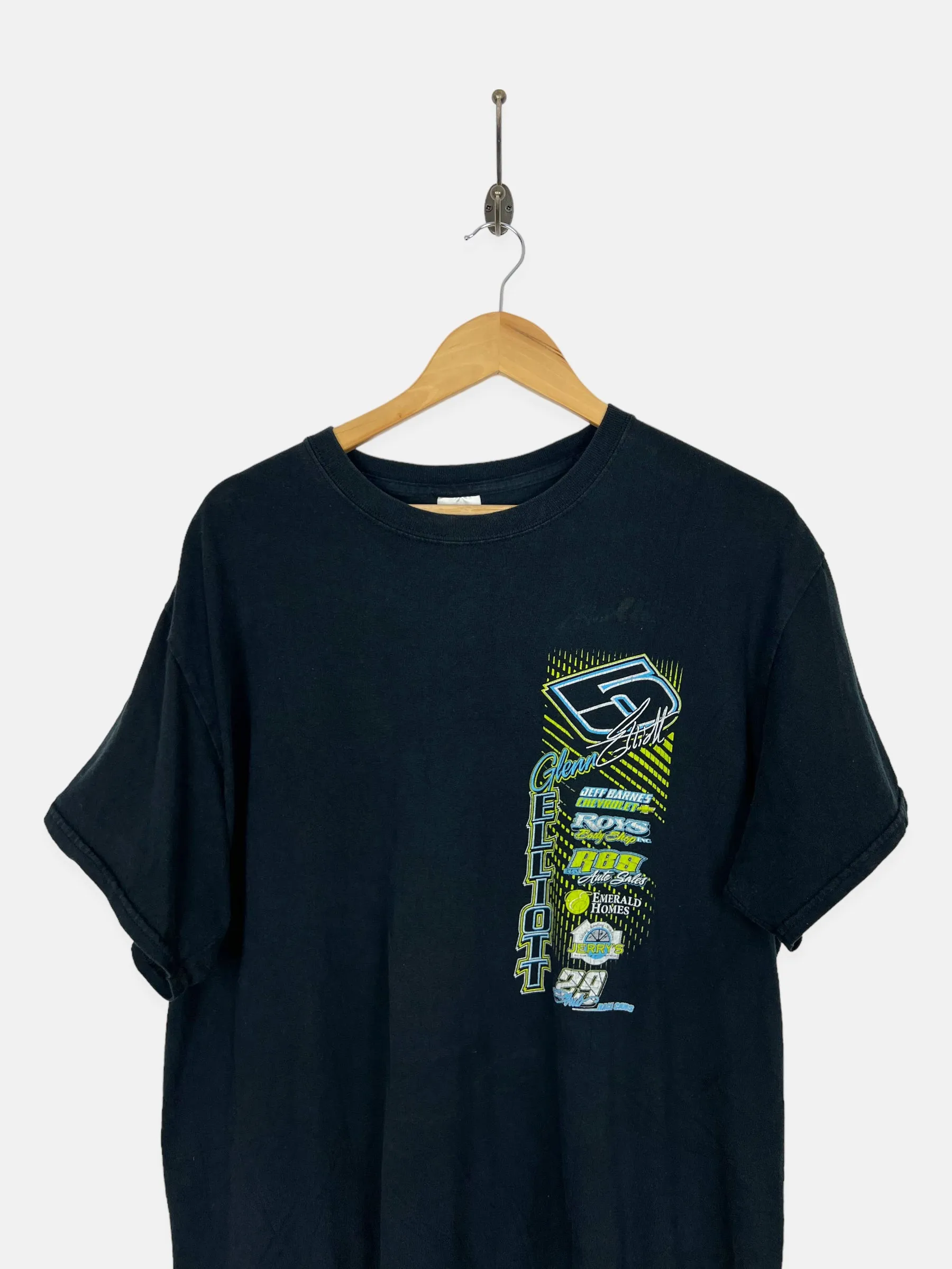 90's NASCAR Glenn Elliott Vintage Racing T-Shirt Size M