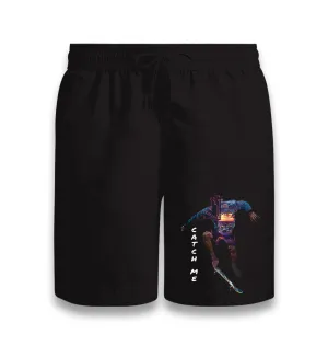 A skater in a City Black Shorts