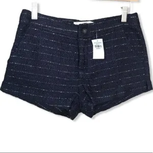Abercrombie &amp; Fitch Tweed Glitter Blue Shorts