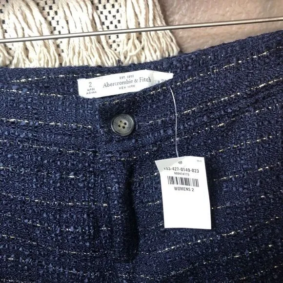 Abercrombie &amp; Fitch Tweed Glitter Blue Shorts