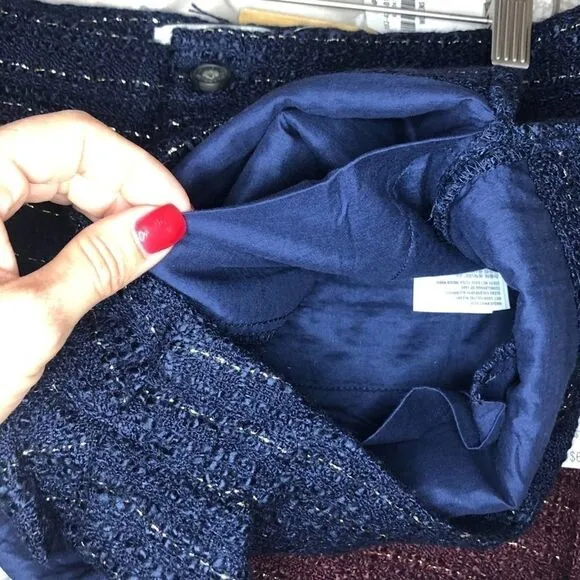 Abercrombie &amp; Fitch Tweed Glitter Blue Shorts