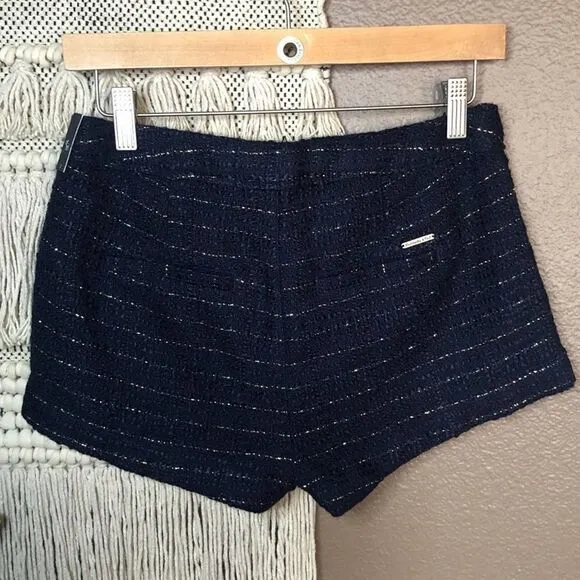 Abercrombie &amp; Fitch Tweed Glitter Blue Shorts