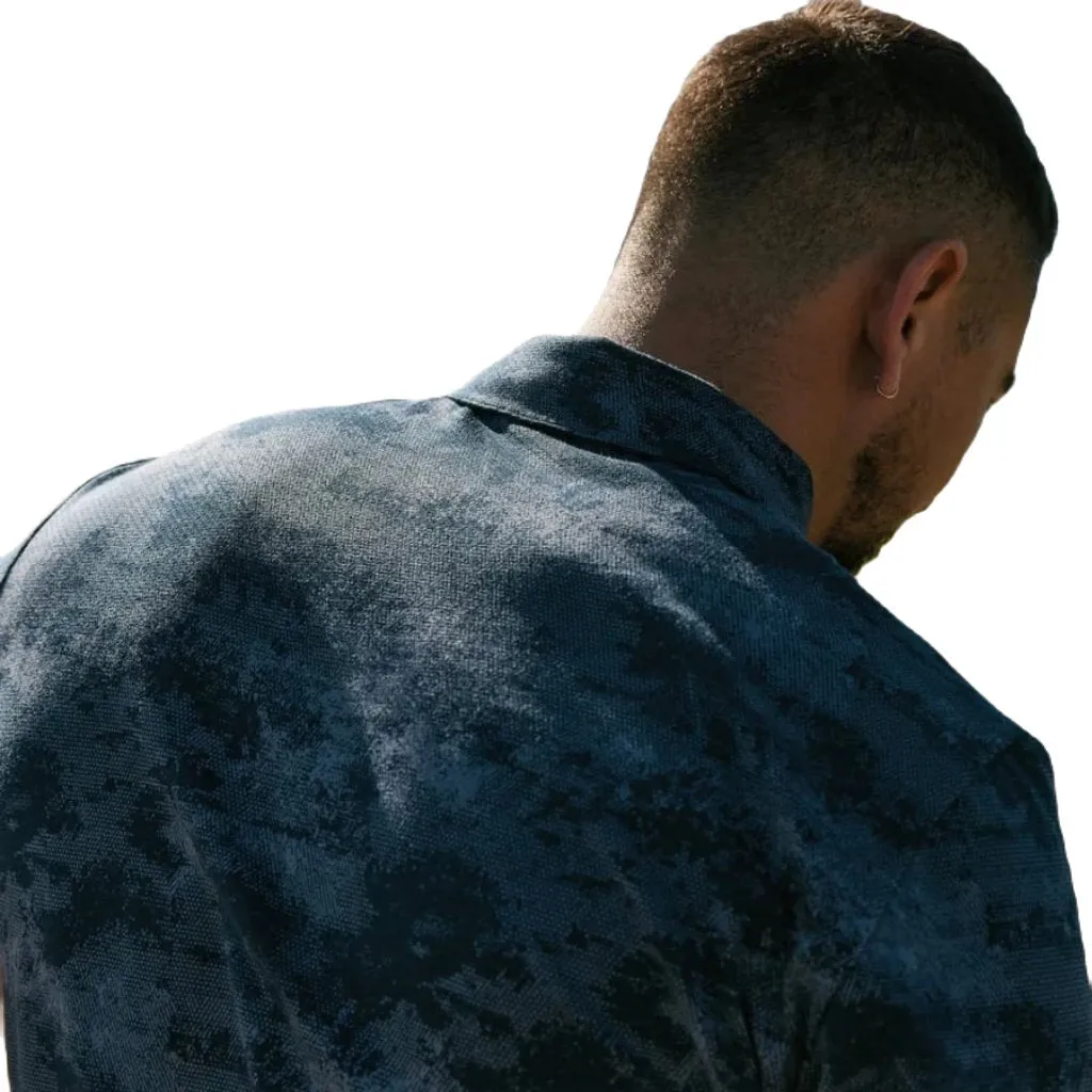 Adidas Go-To Printed Mesh Polo Shirt - Blue
