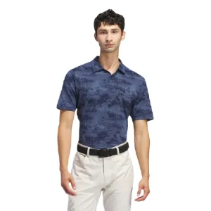 Adidas Go-To Printed Mesh Polo Shirt - Blue