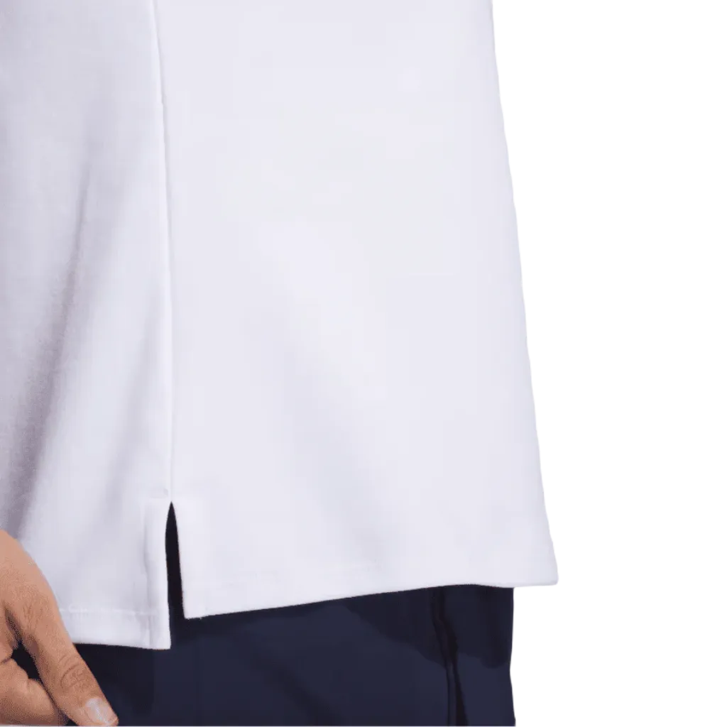 Adidas Ladies Go-To Piqué Sleeveless Golf Polo Shirt - White