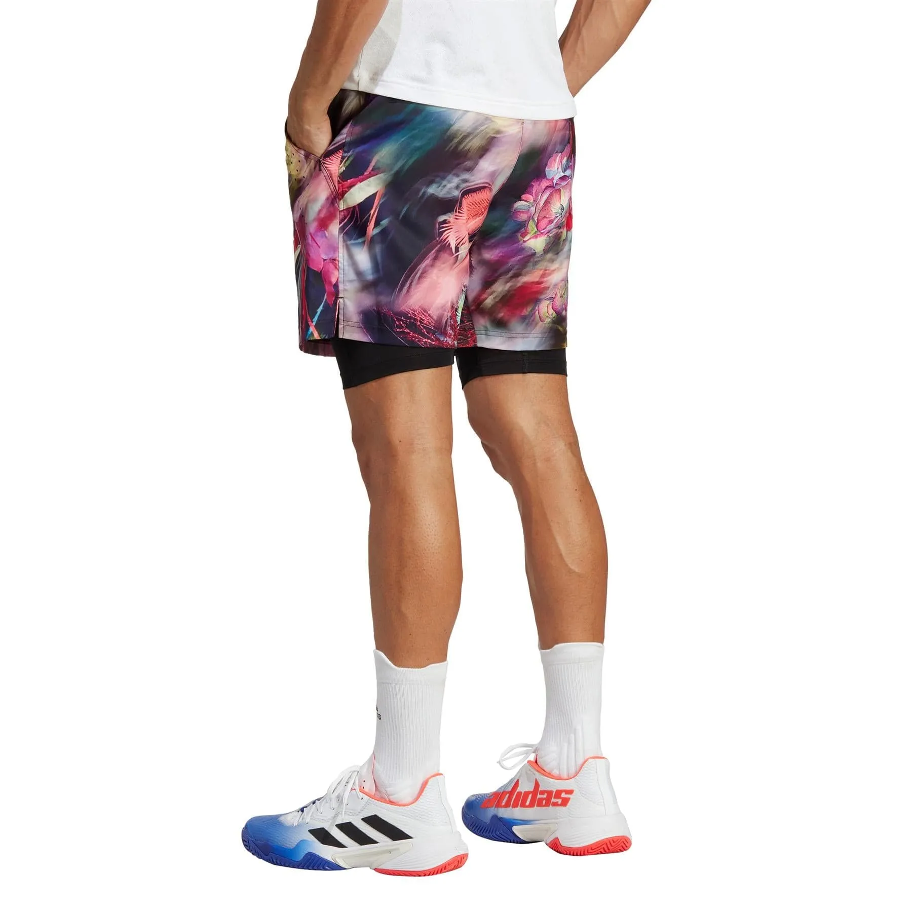adidas Melbourne Mens Ergo Graphic Shorts - Black / Multi