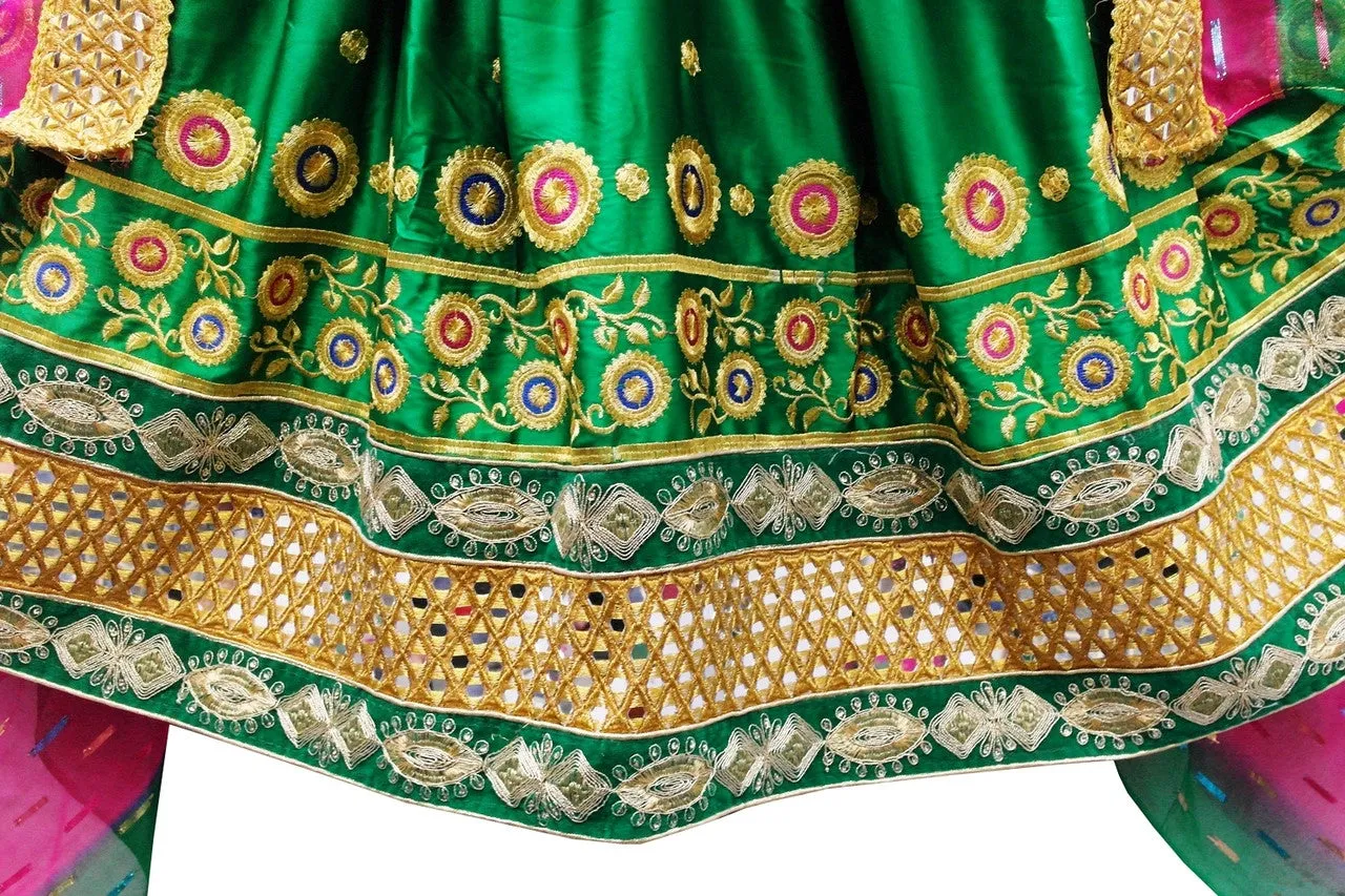 Afghan Persian Dress In Green Color