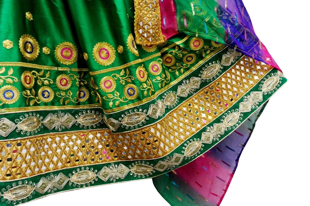 Afghan Persian Dress In Green Color