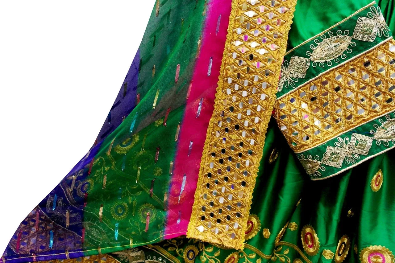 Afghan Persian Dress In Green Color