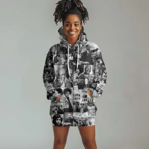 African Hoodie Dress Black Power Images DT02
