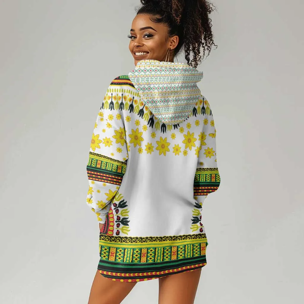 Afro Enkutatash Dashiki and Adey Abeba Hoodie Dress LT9