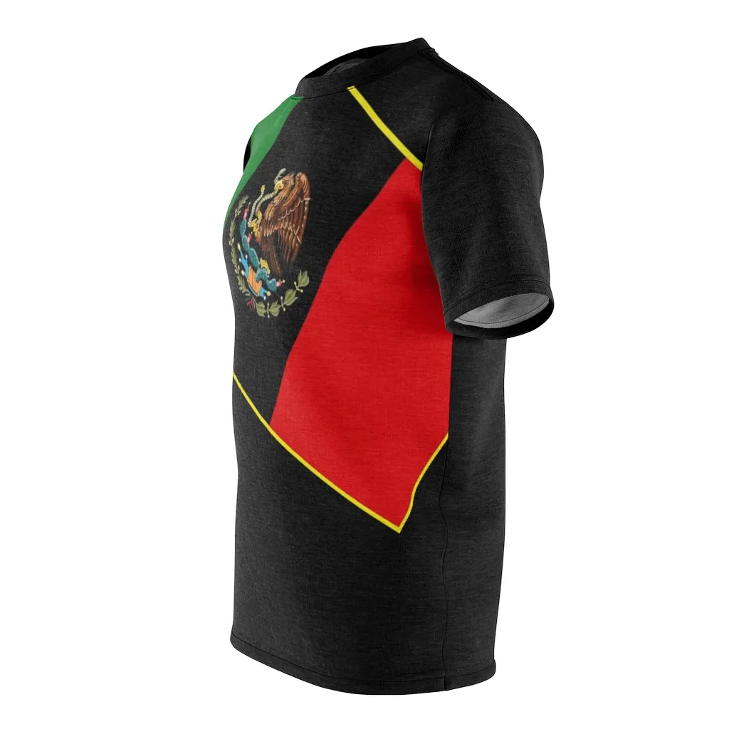 Afro-Mexican flag #Tshirt Unisex AOP Cut & Sew Tee