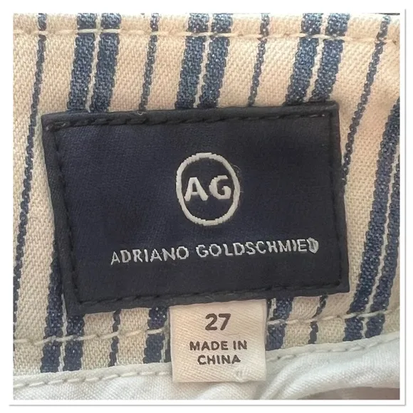 Ag Adriano Goldschmeid The Juliette Short Nautical High-Rise Shorts Sz 27