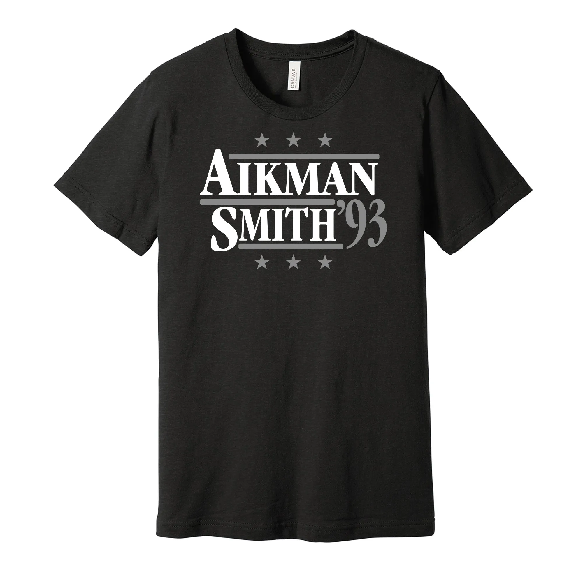 Aikman & Smith '93 - Dallas Texas Legends Political Campaign Parody T-Shirt - Hyper Than Hype Shirts