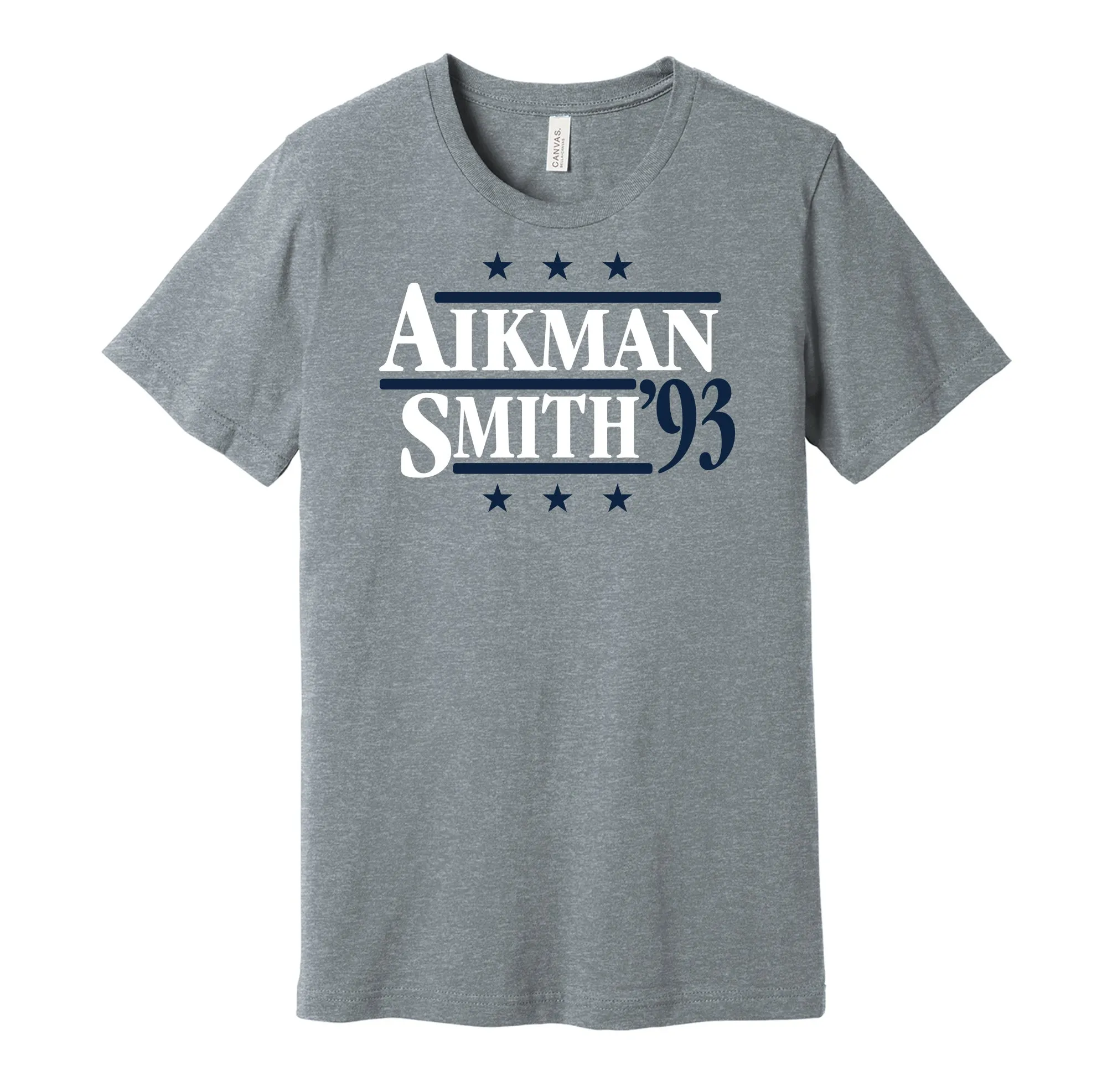 Aikman & Smith '93 - Dallas Texas Legends Political Campaign Parody T-Shirt - Hyper Than Hype Shirts