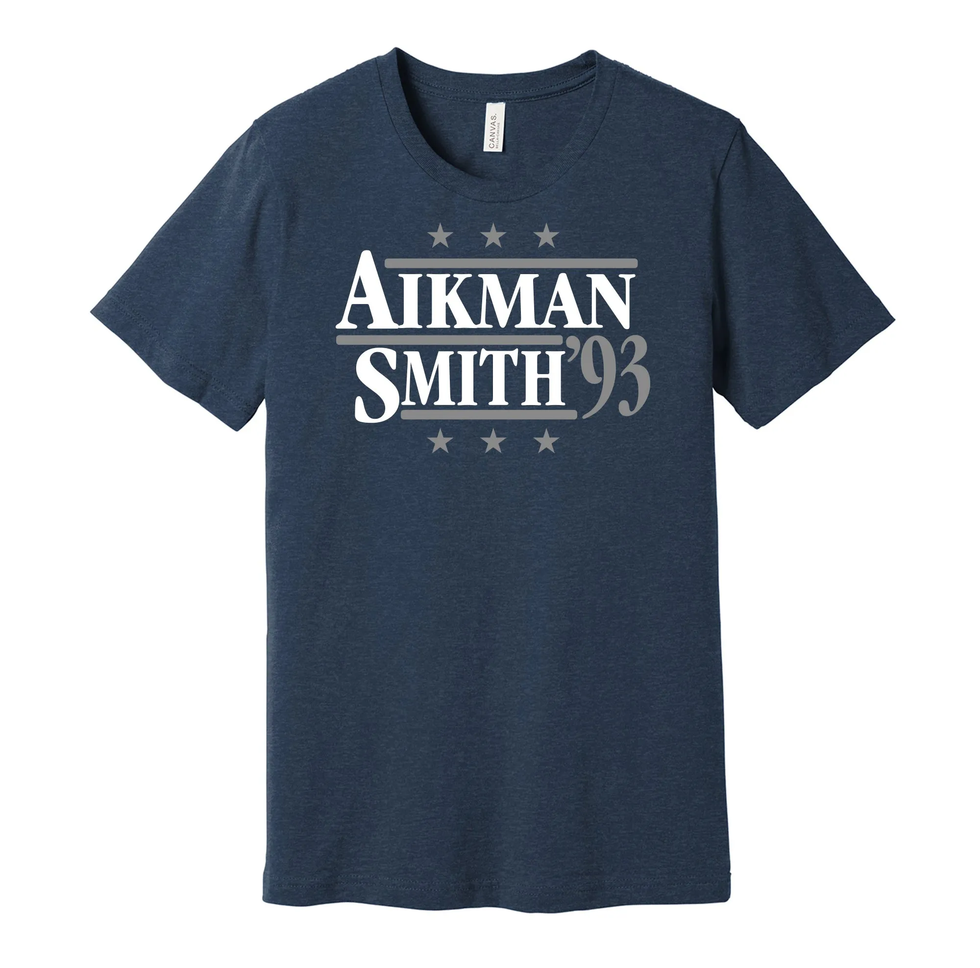Aikman & Smith '93 - Dallas Texas Legends Political Campaign Parody T-Shirt - Hyper Than Hype Shirts