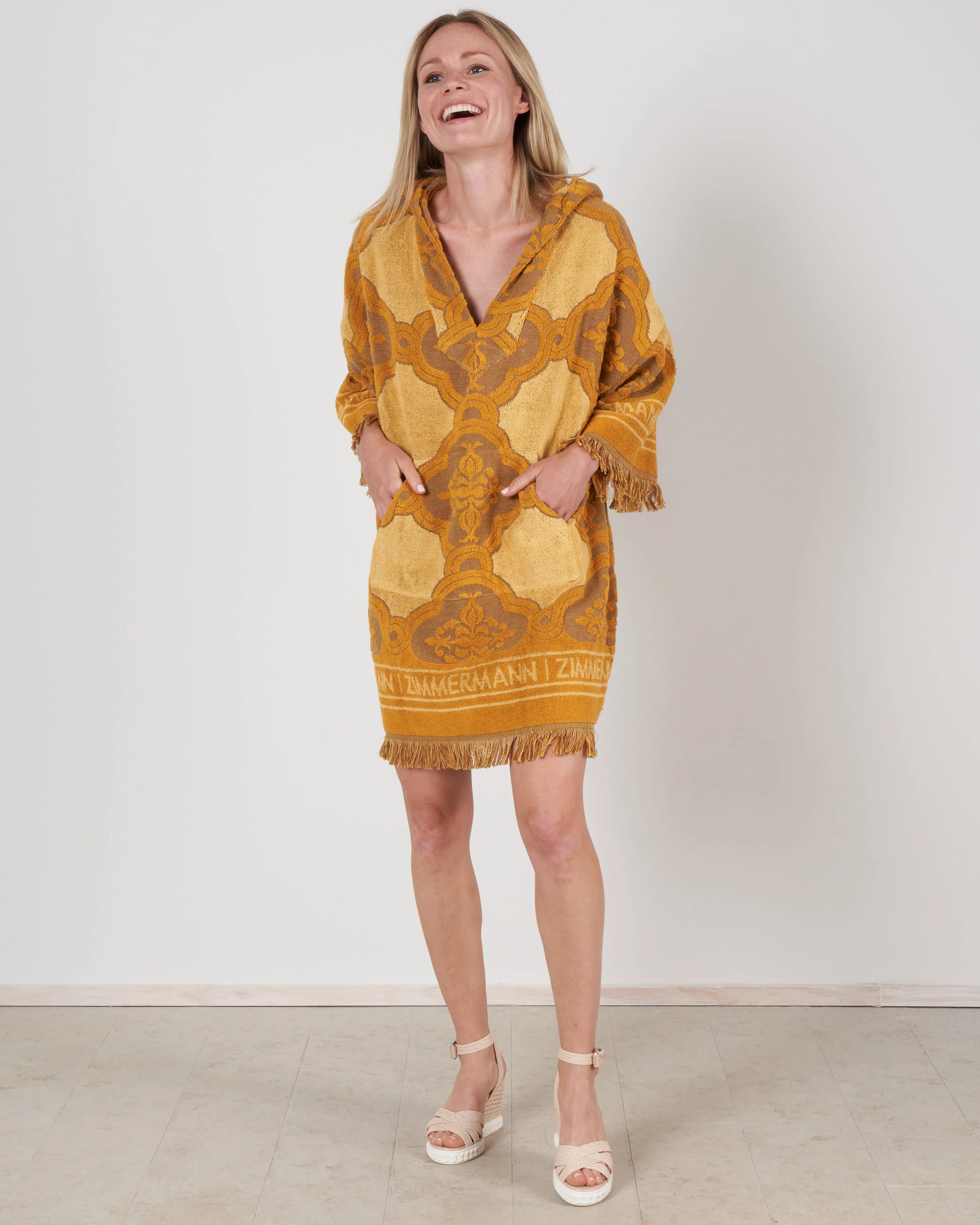 aliane terry towel dress - mustard mtd