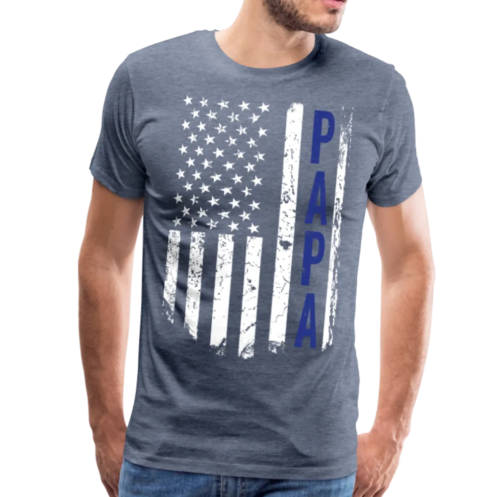 American Flag Papa Men's Premium T-Shirt (CK1894)