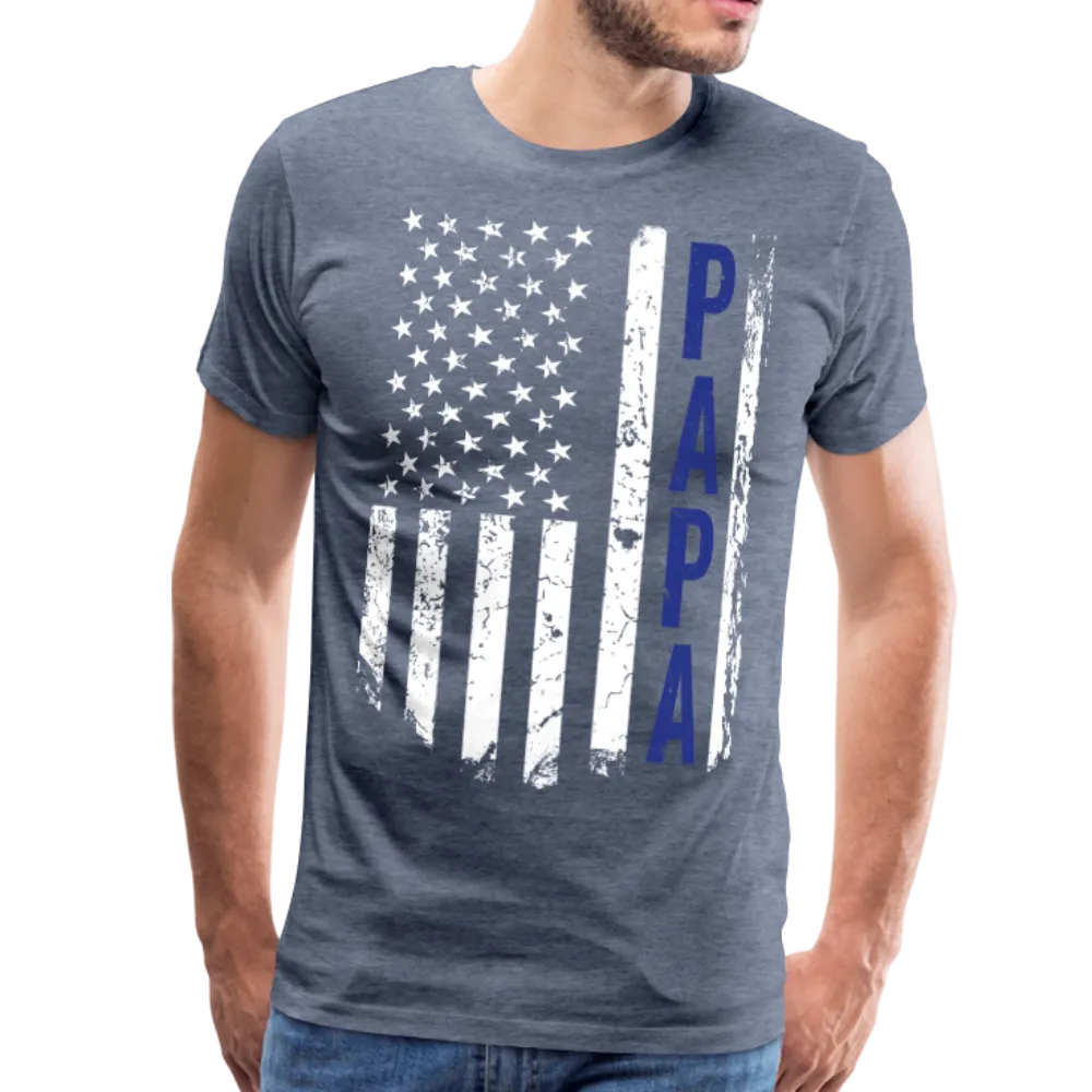 American Flag Papa Men's Premium T-Shirt (CK1894)