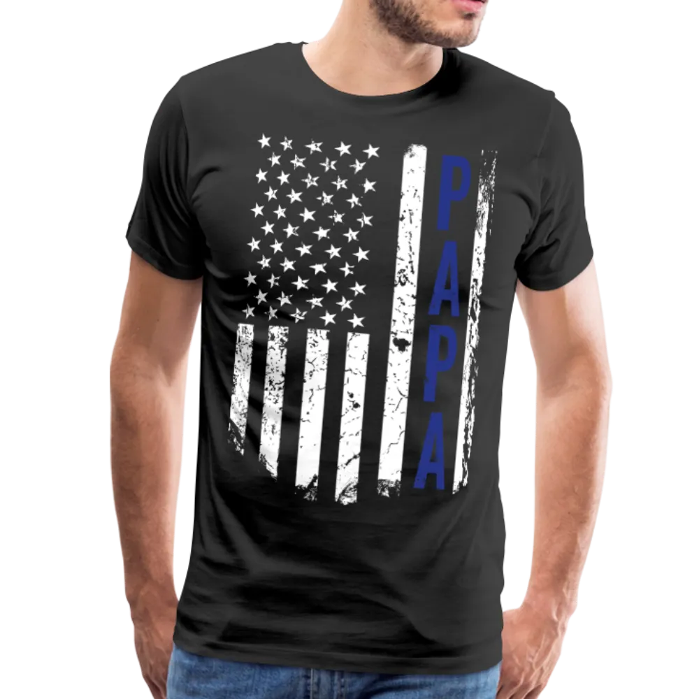 American Flag Papa Men's Premium T-Shirt (CK1894)