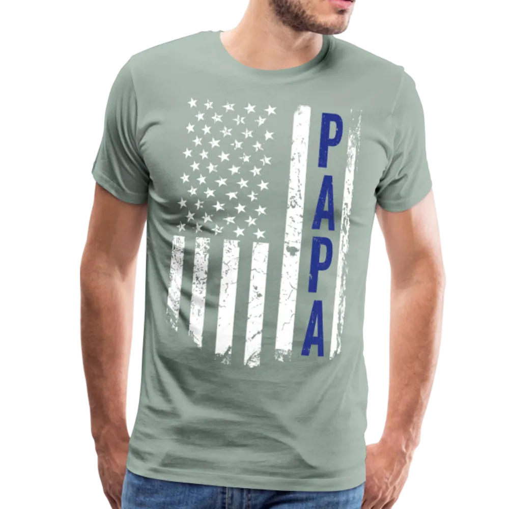 American Flag Papa Men's Premium T-Shirt (CK1894)