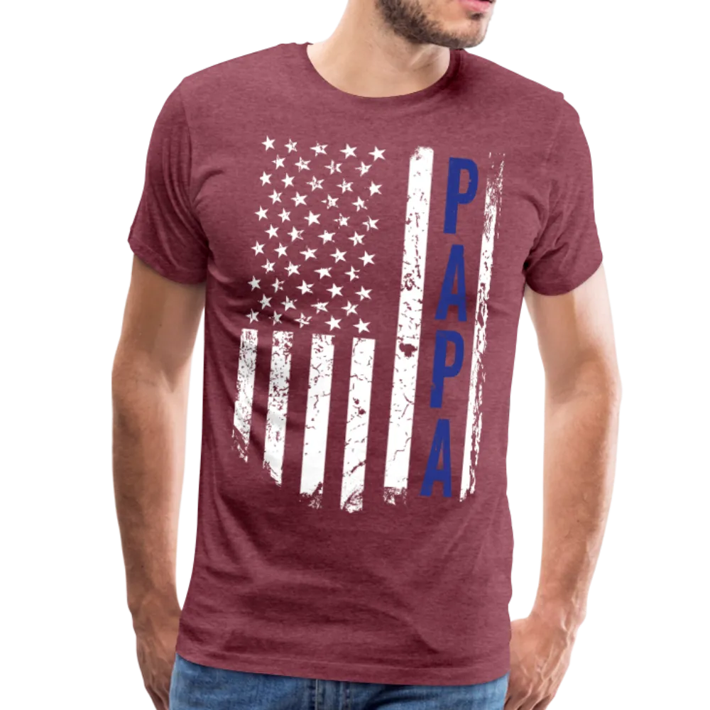 American Flag Papa Men's Premium T-Shirt (CK1894)