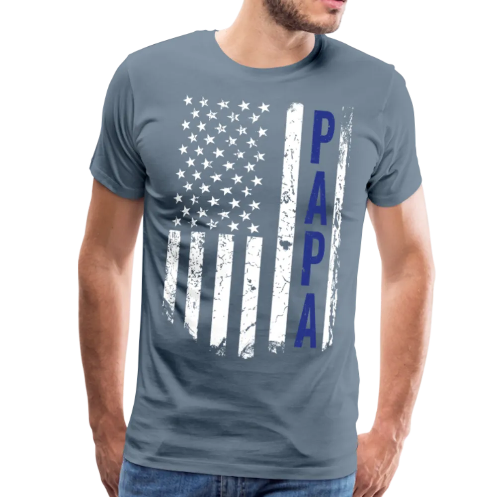 American Flag Papa Men's Premium T-Shirt (CK1894)