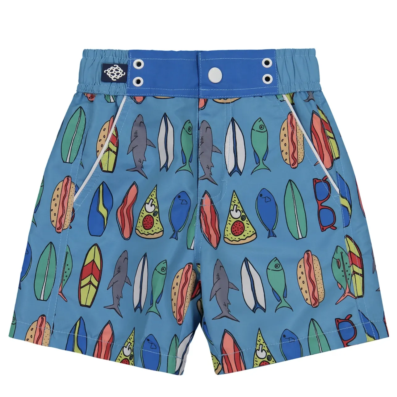 Andy & Evan Boys Fish Food Swim Bottoms UPF 50