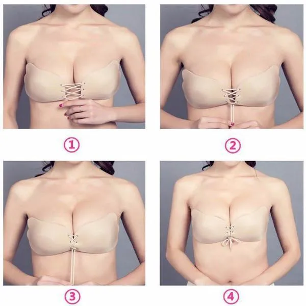 Angel Bra - Strapless Self Adhesive Silicone Invisible Backless Push Up Bra