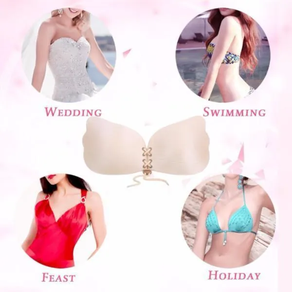 Angel Bra - Strapless Self Adhesive Silicone Invisible Backless Push Up Bra