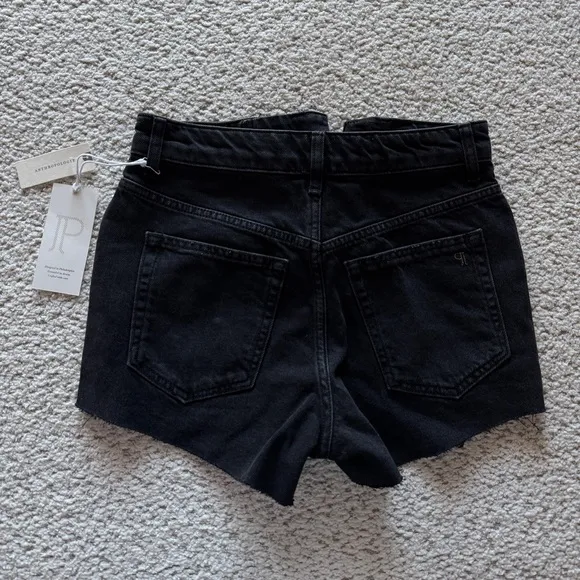 Anthropologie lace up denim shorts