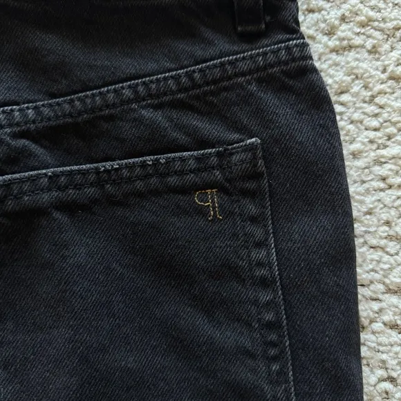 Anthropologie lace up denim shorts