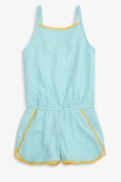 Aqua and Yellow Romper