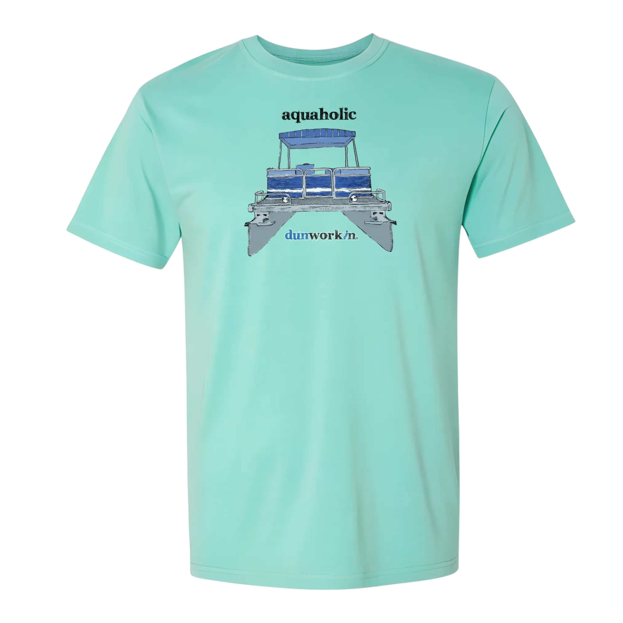 Aquaholic Pontoon Boat Men's Short Sleeve Tee