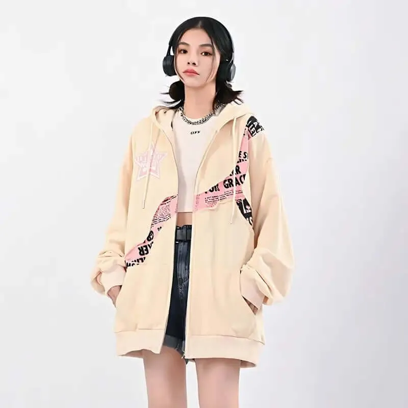 Aria - Oversized hoodie with graphic print
