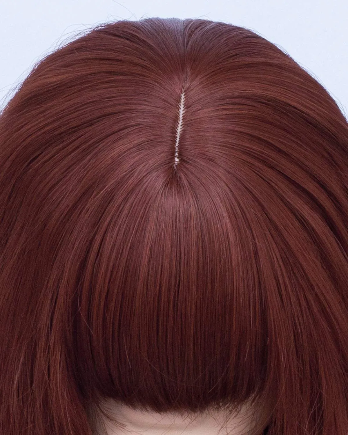 Auburn wig 28” wavy wig with bangs natural looking premium heat resistant synthetic